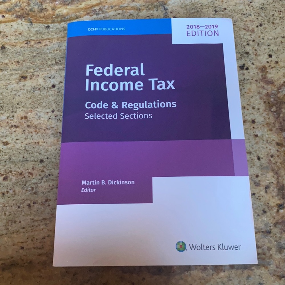 Federal income tax code and regulations book